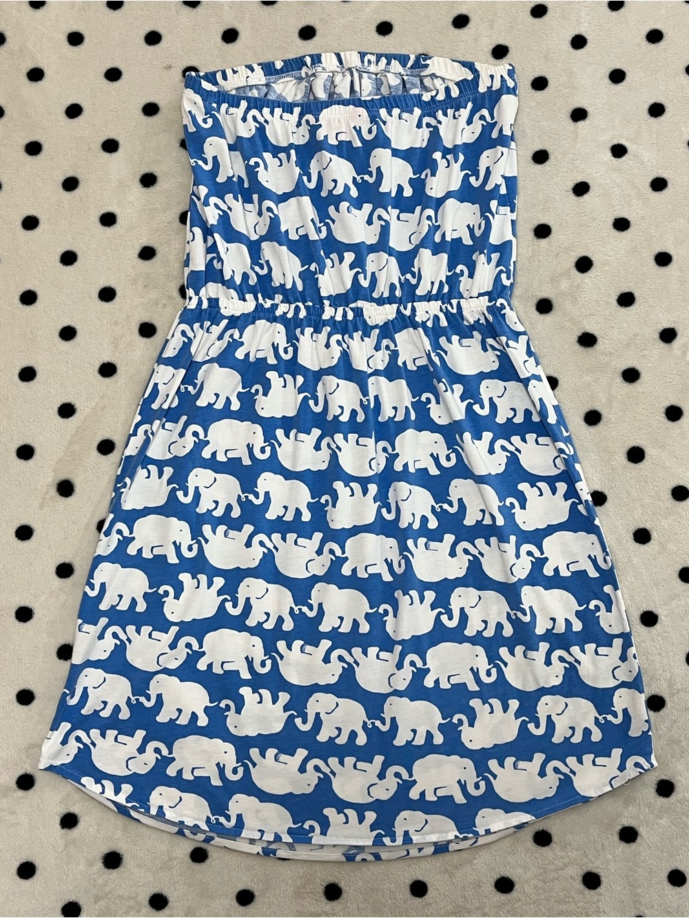 Lilly Pulitzer Windsor Strapless Tusk In Sun Blue Elephant Dress Size S - Picture 9 of 10